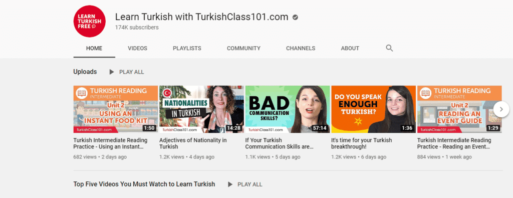 learn Turkish language 