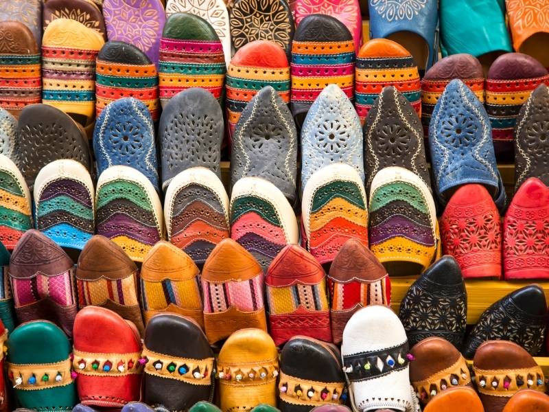colorful shoes morocco dakhla souk