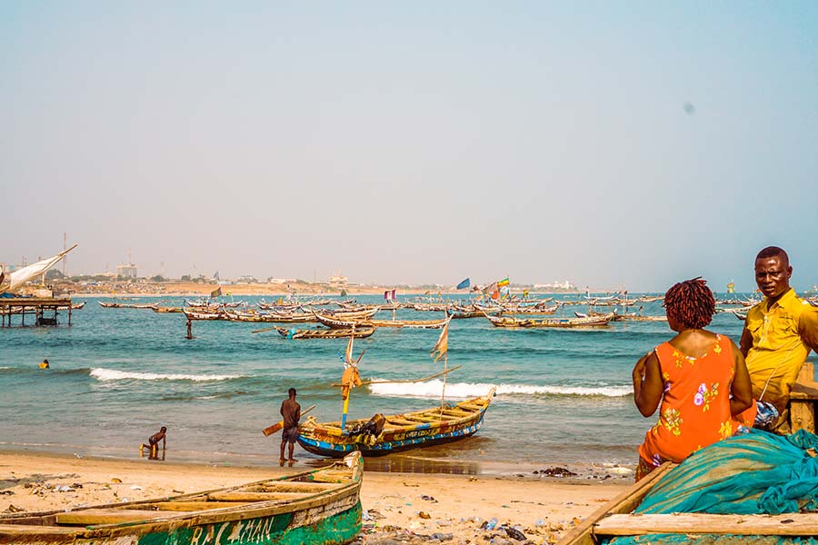 Jamestown beach in Accra