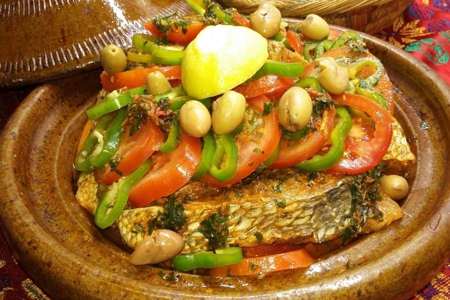 Moroccan food fish tajine tagine