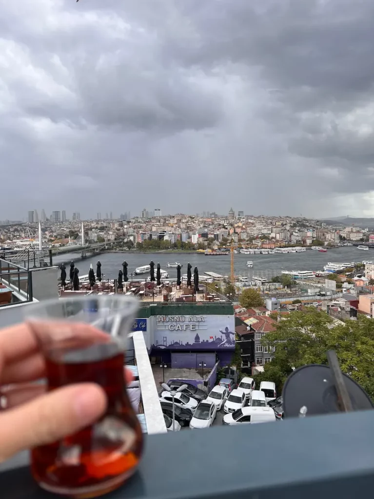 view from aga kapasi cafe in istanbul