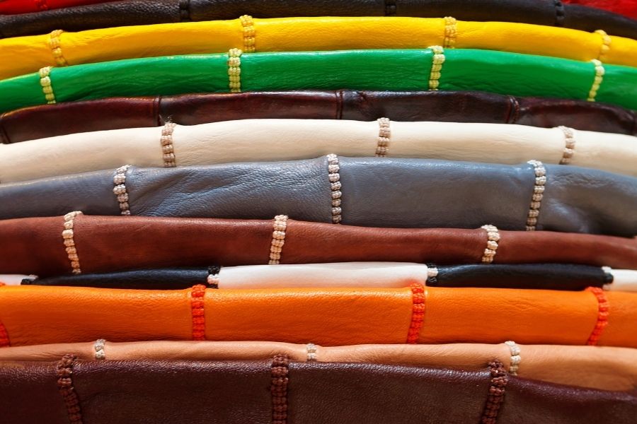 moroccan poufs colors