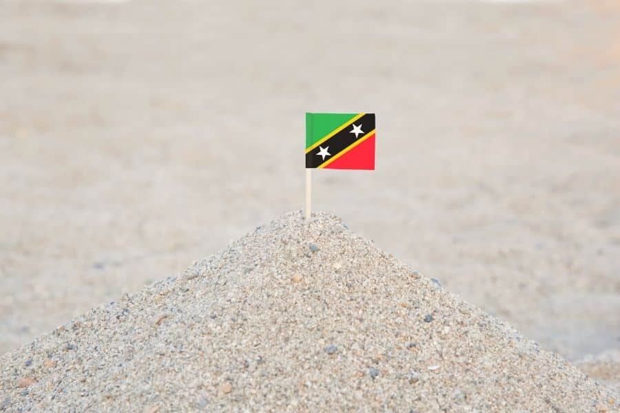 Caribbean flags: Saint Kitts and Nevis