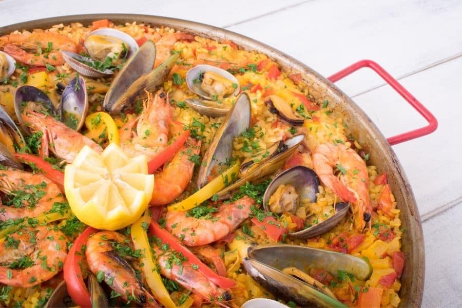 Spanish foods paella
