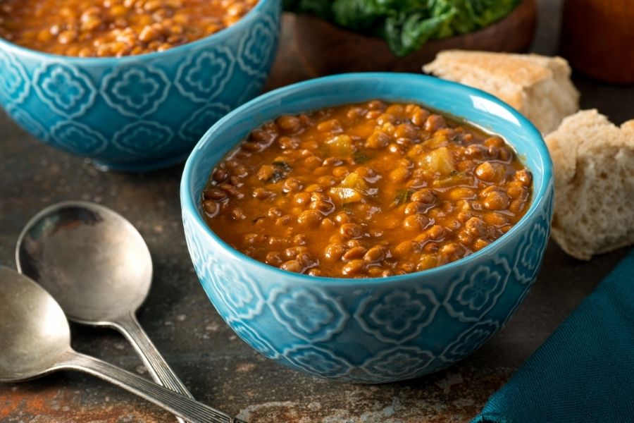 Moroccan food lentil soup