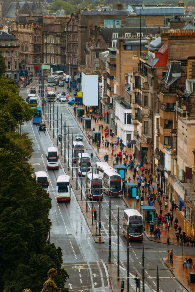 Edinburgh scotland on a budget Princes Street