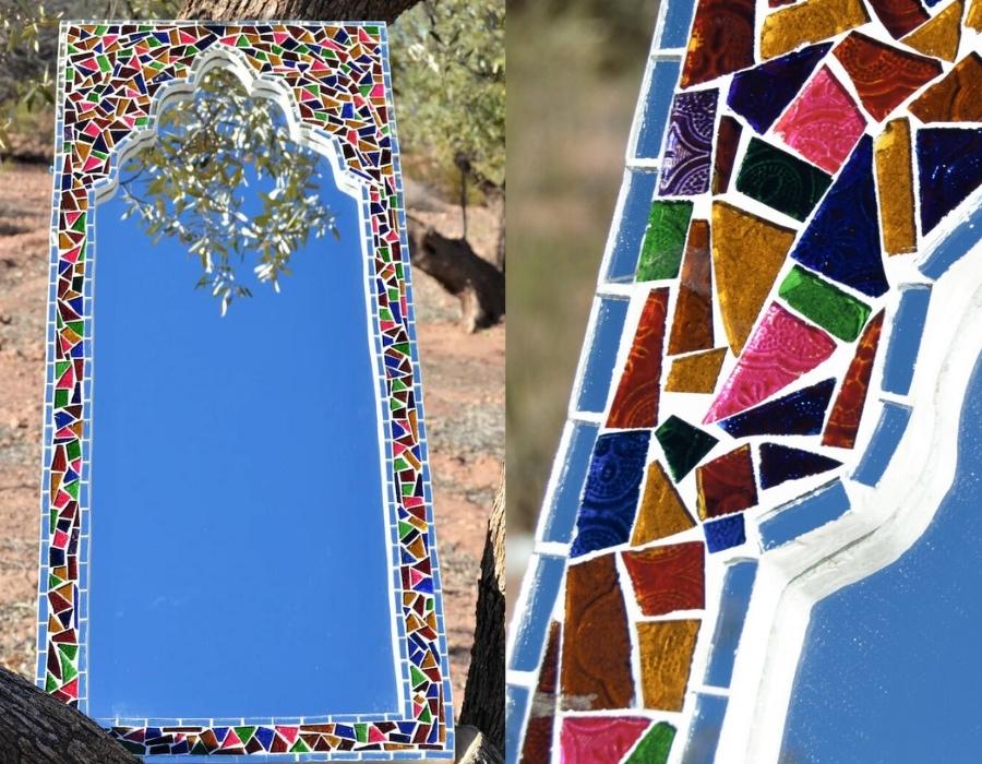 Moroccan mosaic mirror