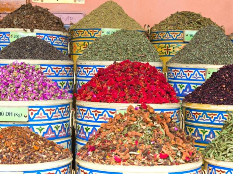 facts about Morocco spices and herbs souk