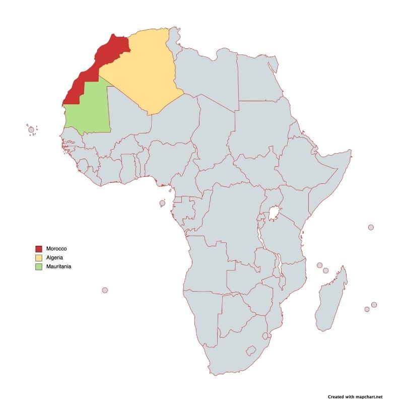 morocco map africa