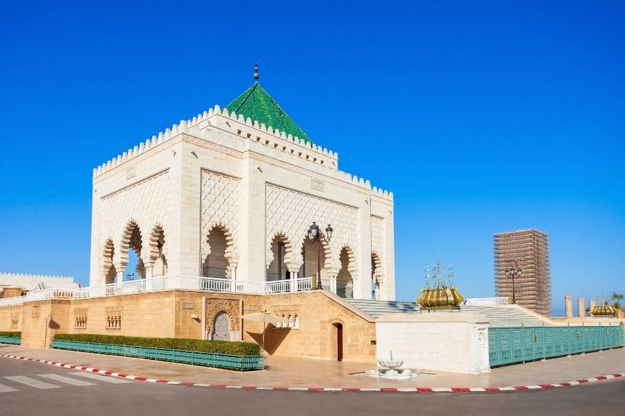 rabat morocco The Mausoleum of Mohammed V entrance