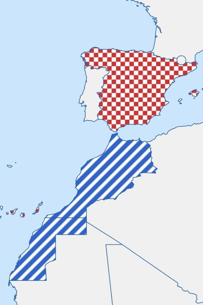 spain-morocco-map