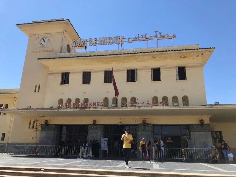 train station in Meknes city Morocco